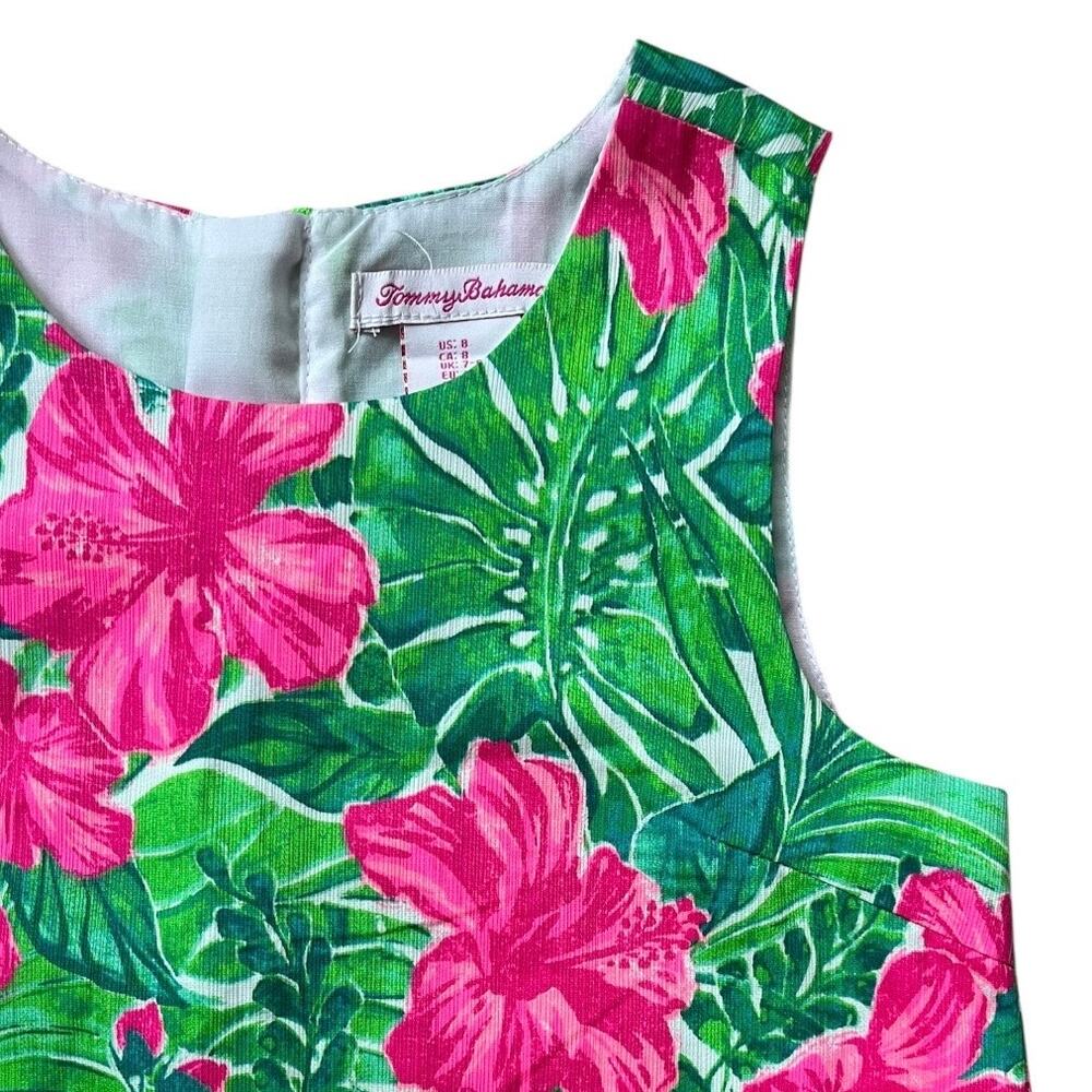 Tommy Bahama Colorful Floral Dress Lilly Inspired Lined Cotton Girl's 8 - Picture 2 of 8